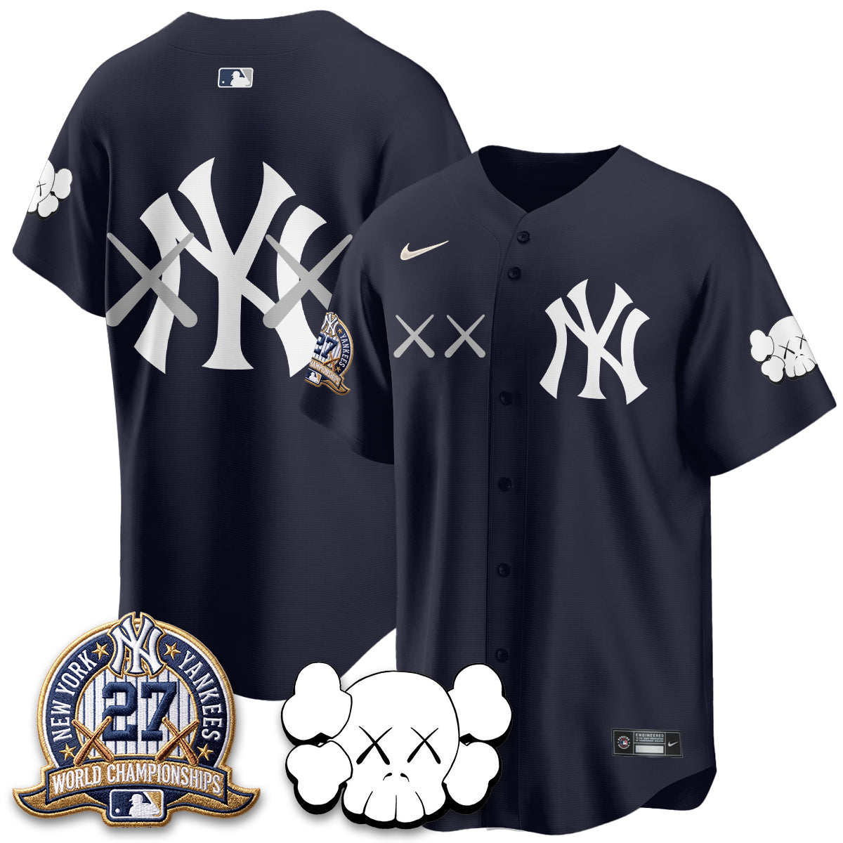 New York Yankees x KAWS Edition Vapor Jersey - Stitched