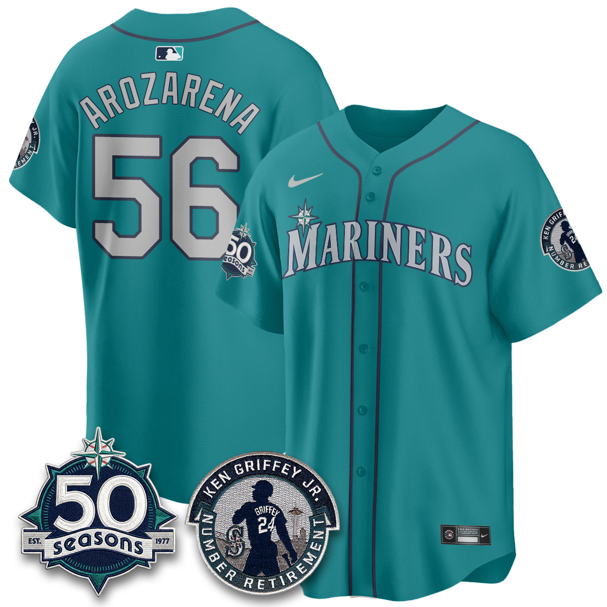 Seattle Mariners Ken Griffey Jr. Patch Vapor Premier Limited Jersey - All Stitched