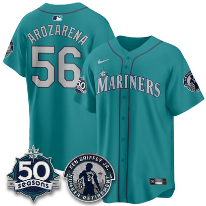 Seattle Mariners Ken Griffey Jr. Patch Vapor Premier Limited Jersey - All Stitched