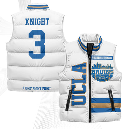 UCLA Bruins Fight Fight Fight Puffer Vest - Printed