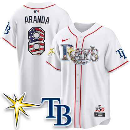 Tampa Bay Rays Independence Day USA 2026 Vapor Limited Jersey - Stitched