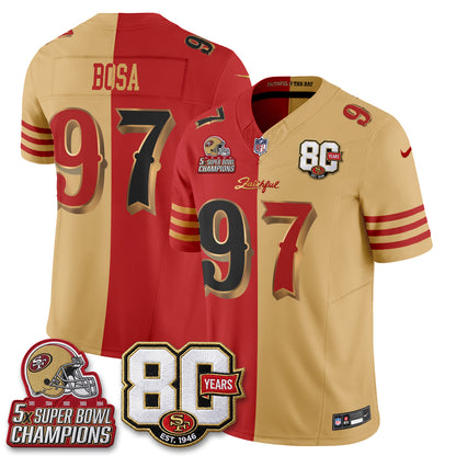 San Francisco 49ers Rivalries Split Edition Vapor Jersey - Stitched