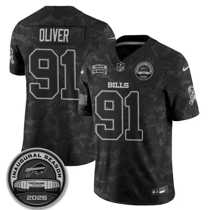 Buffalo Bills 2026 Salute to Service Edition Vapor Jersey V2- Stitched-NQD
