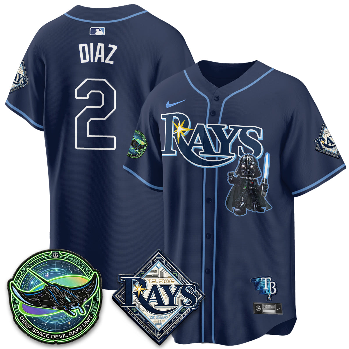 Tampa Bay Rays x SW Vapor Limited Jersey - Stitched