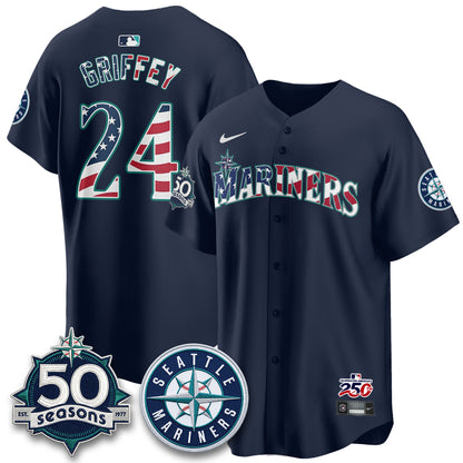 Seattle Mariners Americana 2026 Vapor Limited Jersey - Stitched
