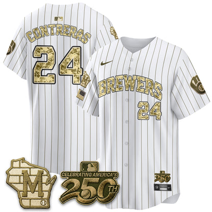 Milwaukee Brewers Armed Forces Day 2026 Vapor Limited Jersey - All Stitched