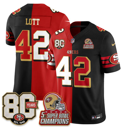 San Francisco 49ers Split Style Vapor Jersey - Stitched