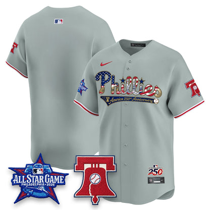 Philadelphia Phillies 2026 Independence Day USA Vapor Limited Jersey - Stitched