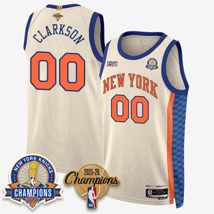 New York Knicks 2026 Basketball Champions Gold Edition Vapor Jersey- Stitched