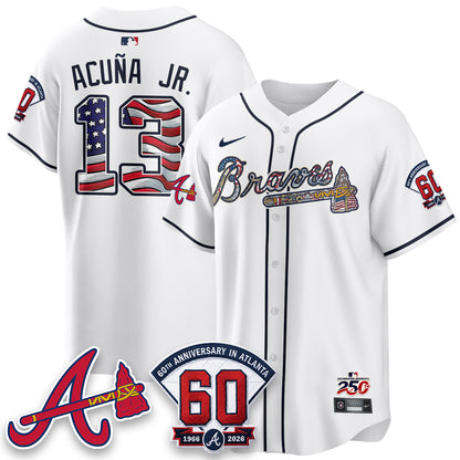 Atlanta Braves 2026 Independence Day USA Vapor Limited Jersey - Stitched