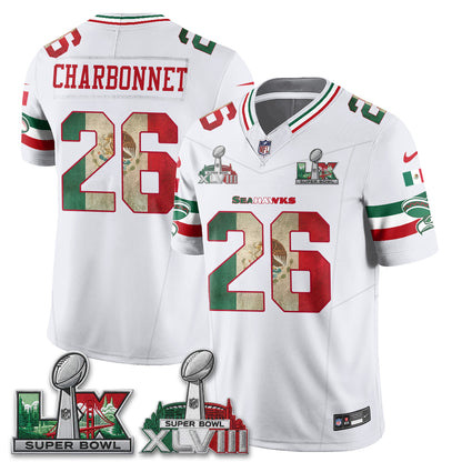 Seattle Seahawks Mexico Edition Vapor Jersey V2- Stitch-NQD