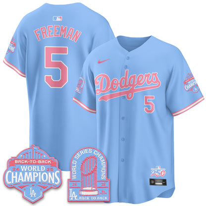 Los Angeles Dodgers x Bubblegum Vapor Jersey - Stitched
