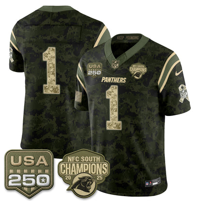 Carolina Panthers 2026 Salute To Service Edition Vapor Jersey - Stitched