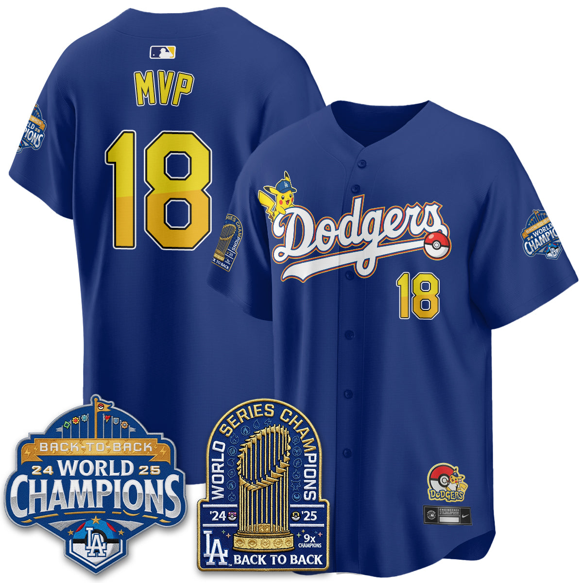 Los Angeles Dodgers x PKM 2026 Vapor Jersey - Stitched
