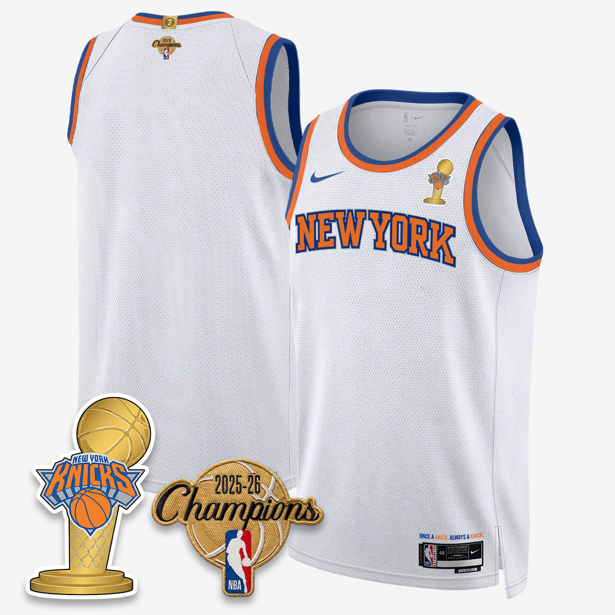 New York Knicks 2026 Basketball Champions Vapor Jersey - Stitched