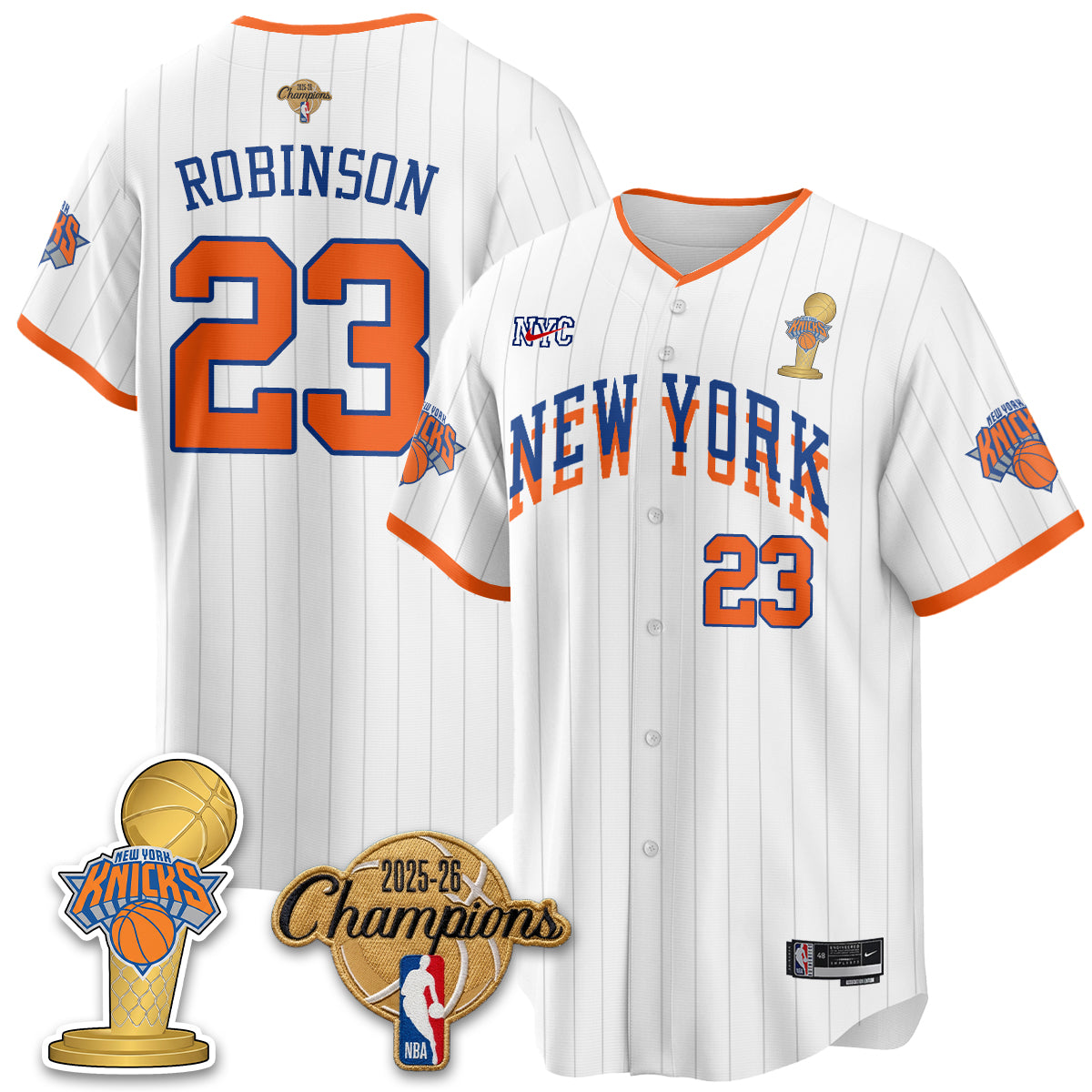 New York Knicks 2026 NBA Champions Vapor Jersey - Stitched
