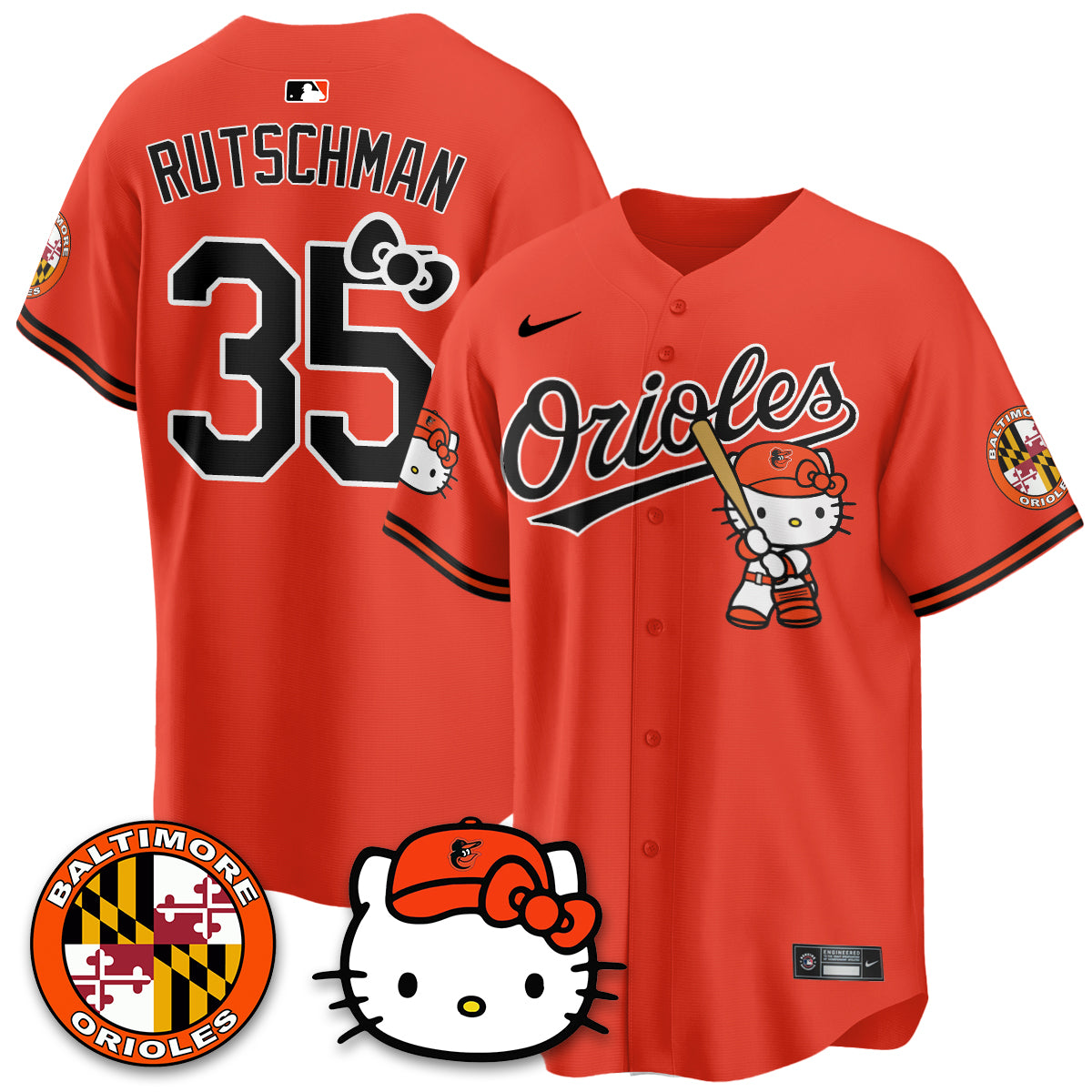 Baltimore Orioles x Meow Kitty Vapor Premier Limited Jersey - Stitched