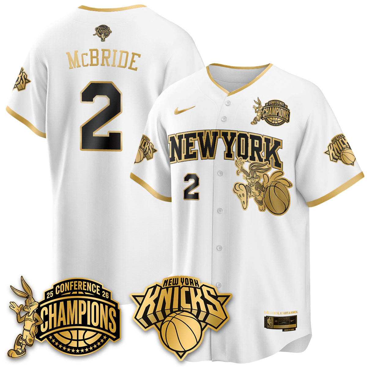 New York Knicks 2026 NBA Finals x Bunny Vapor Jersey V2- Stitched