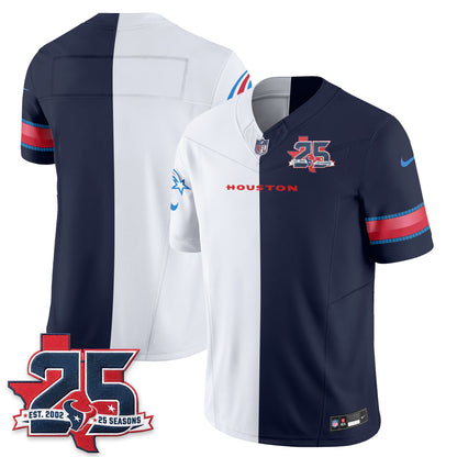 Houston Texans Fan Gear Split Vapor Jersey - Stitched