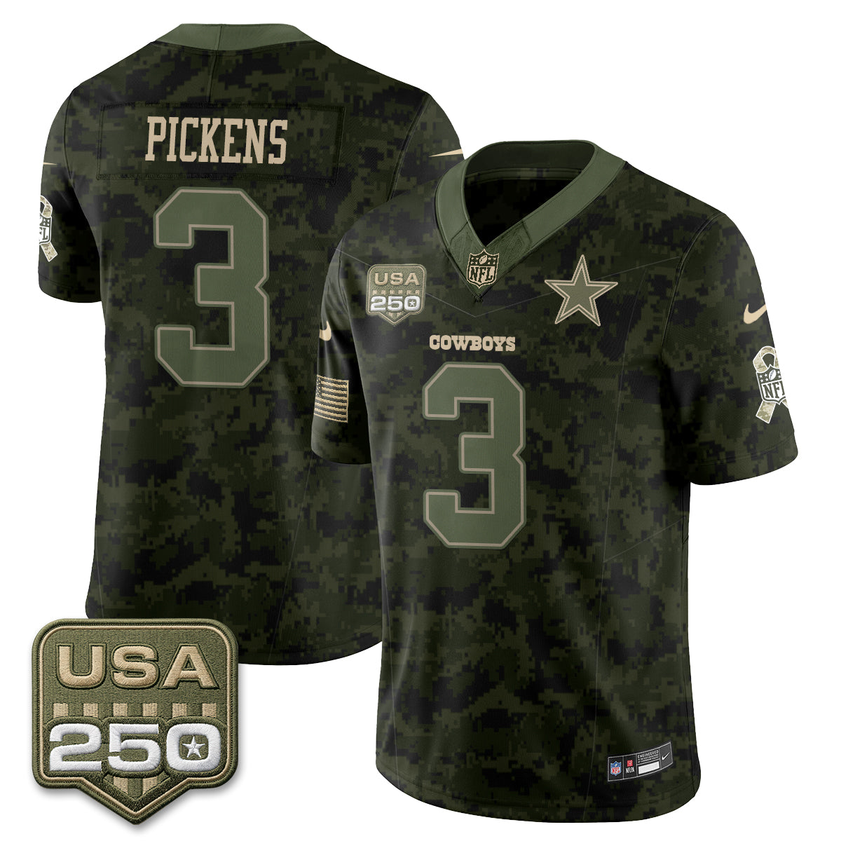 Dallas Cowboys 2026 Salute to Service Edition Vapor Jersey - Stitched