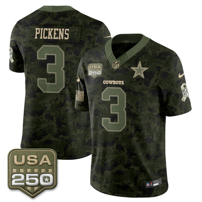 Dallas Cowboys 2026 Salute to Service Edition Vapor Jersey - Stitched