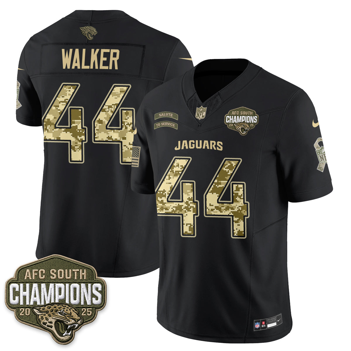 Jacksonville Jaguars 2026 Salute to Service V2 Vapor Jersey - Stitched