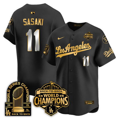 LAD Alternate  Vapor Limited Jersey - 9x Champs - Stitched