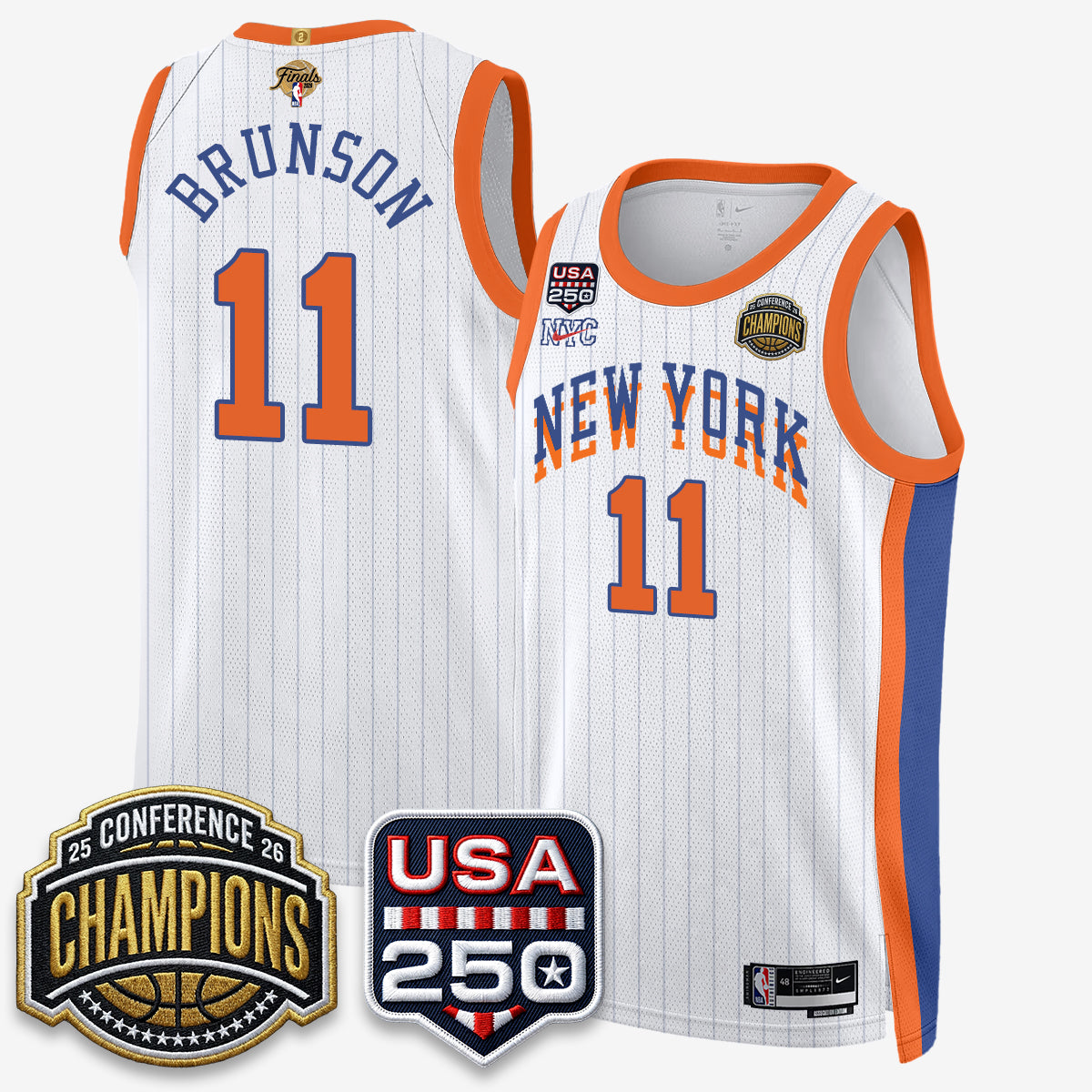New York Knicks 2026 NBA Eastern Conference Champions City Edition Jersey V2- Stitched