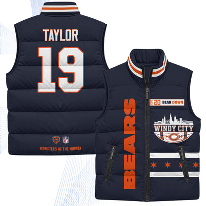 Chicago Bears "Windy City" Puffer Vest - Printed