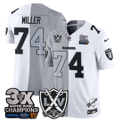 Las Vegas Raiders Split Edition Vapor Jersey V2- Stitched