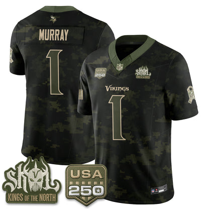 Minnesota Vikings 2026 Salute to Service Edition Vapor Jersey - Stitched
