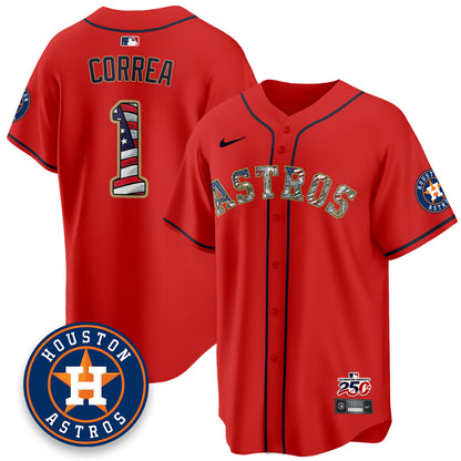 Houston Astros 2026 Independence Day USA Vapor Limited Jersey - Stitched