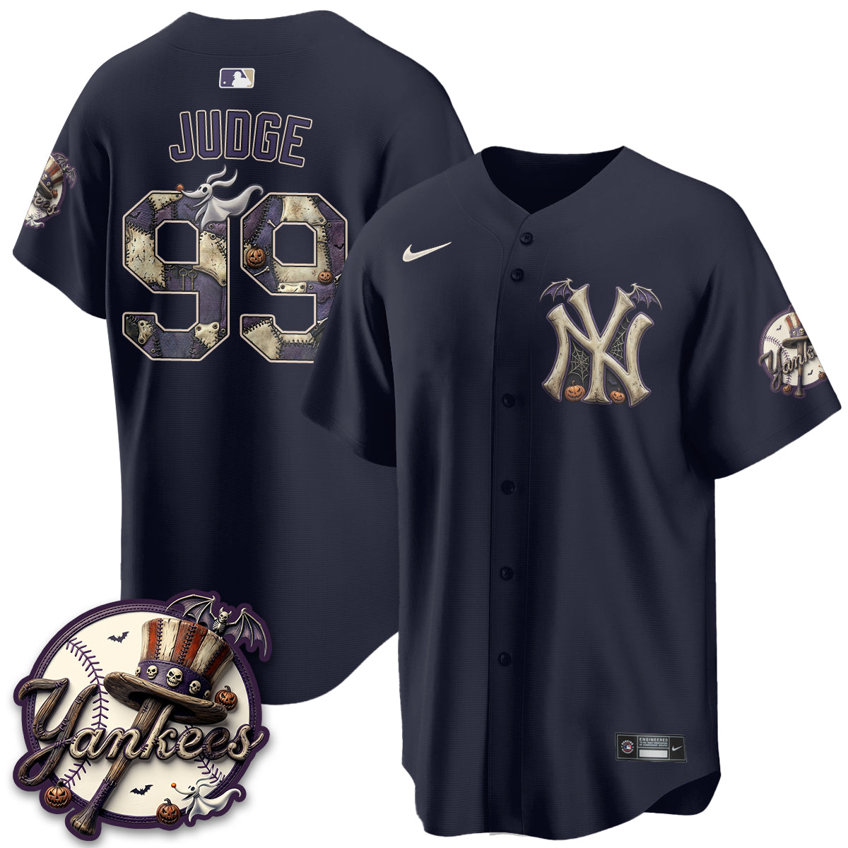 New York Yankees Nightmare Edition Vapor Jersey - Printed