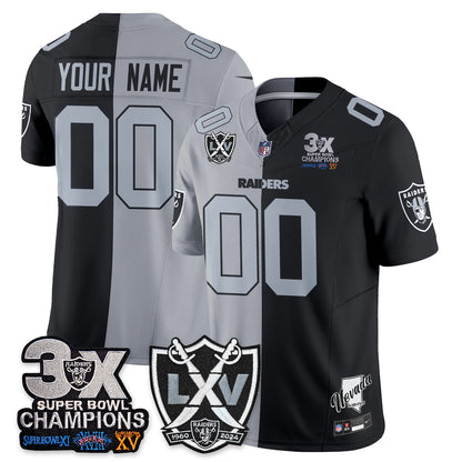 Las Vegas Raiders Split Edition Vapor Custom Jersey V2- Stitched