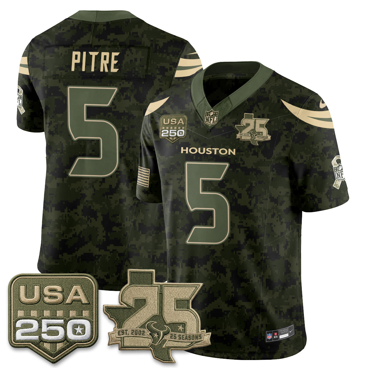 Houston Texans 2026 Salute to Service Edition Vapor Jersey - Stitched