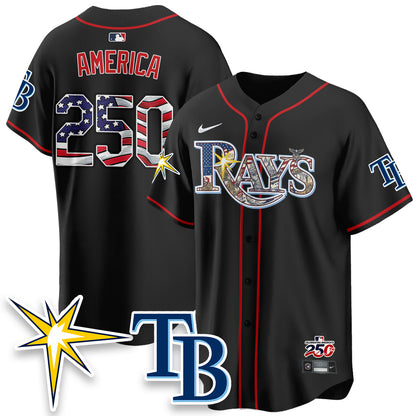 Tampa Bay Rays Independence Day USA 2026 Vapor Limited Jersey - Stitched