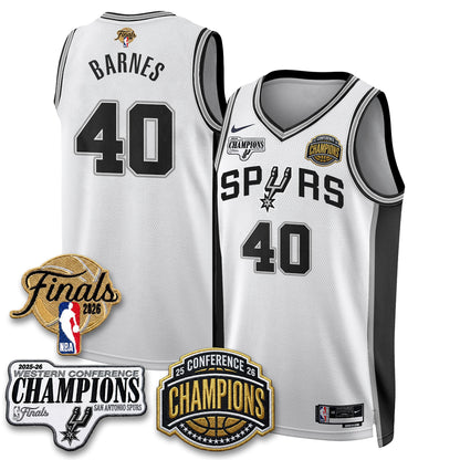 San Antonio Spurs 2026 NBA Western Conference Champions Vapor Jersey - Stitched