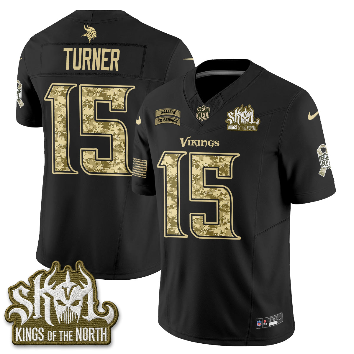 Minnesota Vikings 2026 Salute to Service V2 Vapor Jersey - Stitched-NQD
