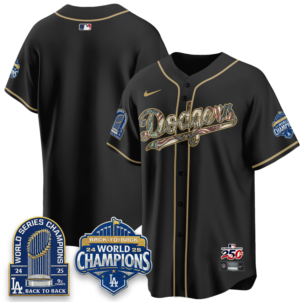 Los Angeles Dodgers 2026 Independence Day USA Vapor Limited Jersey - Stitched