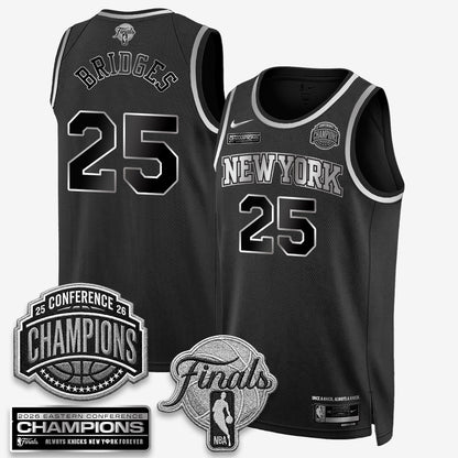 New York Knicks 2026 NBA Eastern Conference Champions White Gold Edition Jersey - Stitched