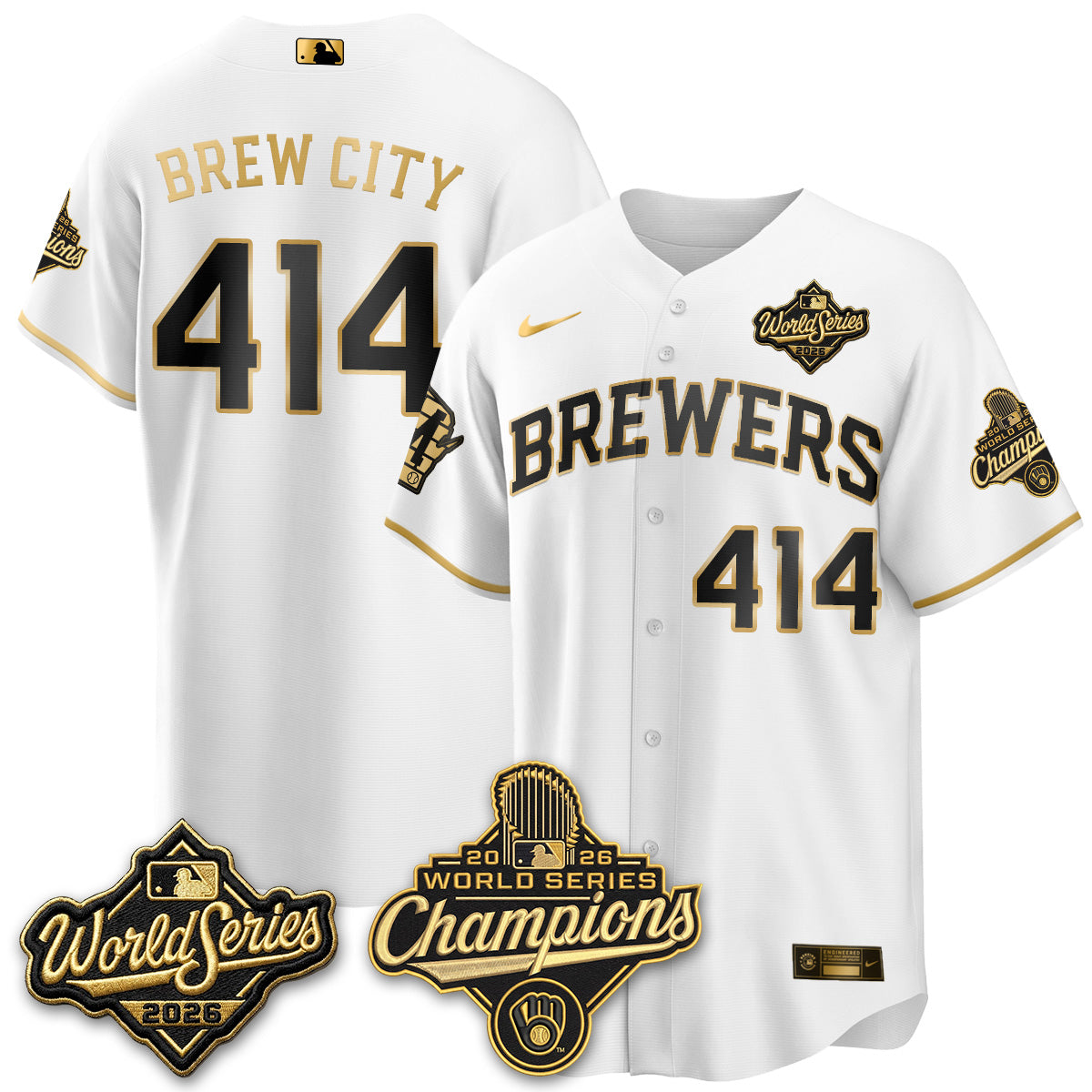 Milwaukee Brewers 2026 WS Champions Vapor Jersey - Stitched