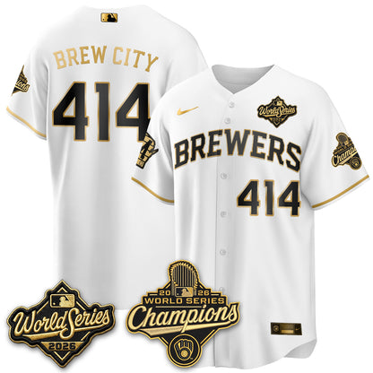 Milwaukee Brewers 2026 WS Champions Vapor Jersey - Stitched