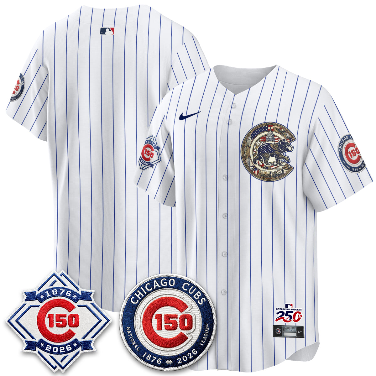 Chicago Cubs 2026 Independence Day USA Vapor Limited Jersey - Stitched