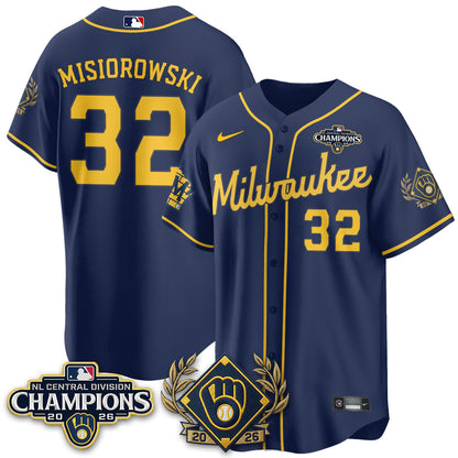 MIL 2026 NL Division Champs Vapor Blue Jersey - Stitched