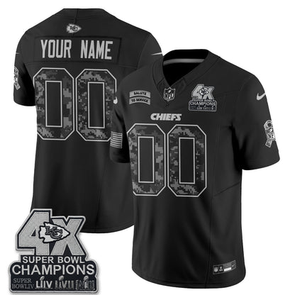 Kansas City Chiefs 2026 Salute to Service Vapor Custom Jersey V2- Stitched