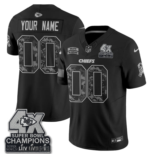 Kansas City Chiefs 2026 Salute to Service Vapor Custom Jersey V2- Stitched-NQD