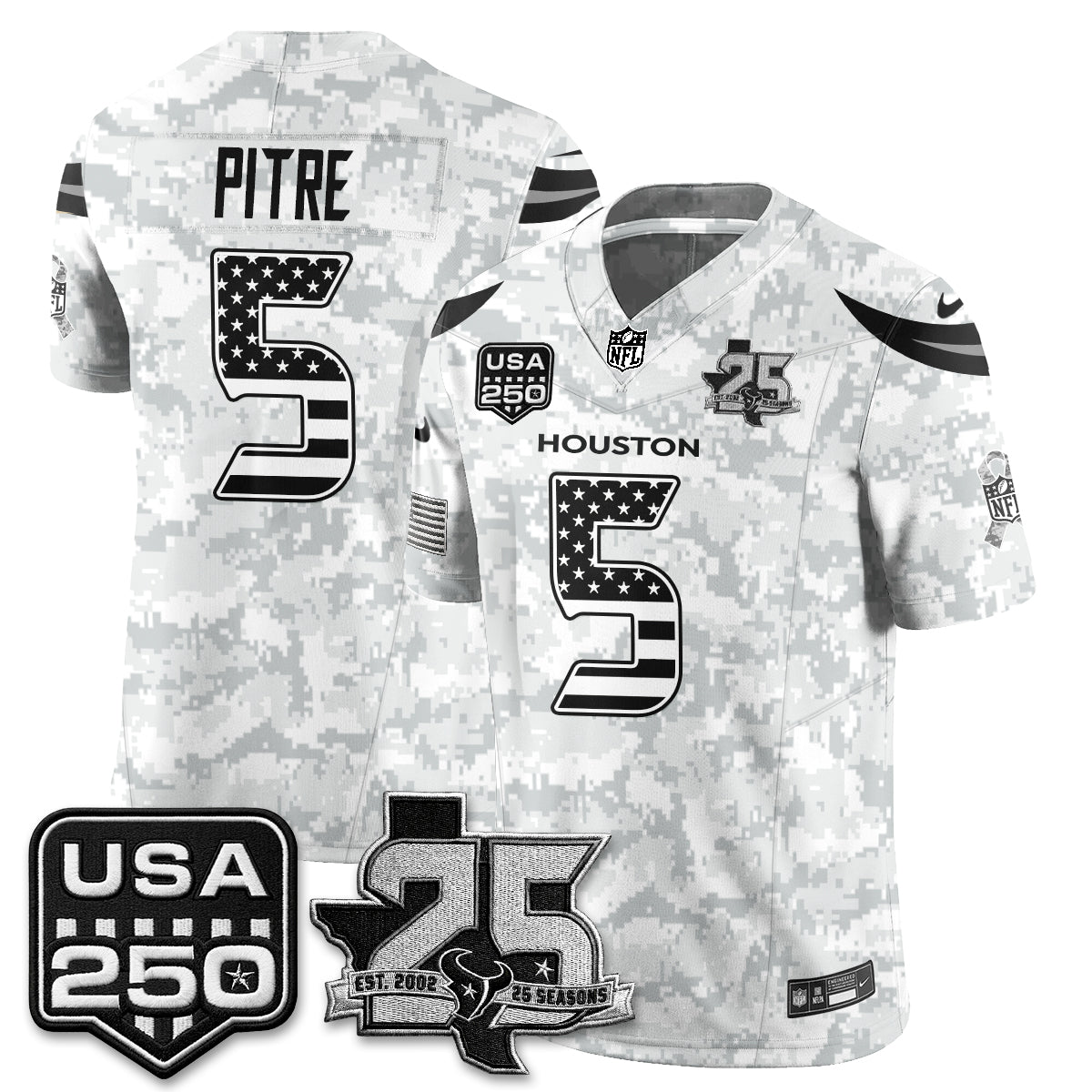 Houston Texans 2026 Salute to Service Edition Vapor Jersey - Stitched
