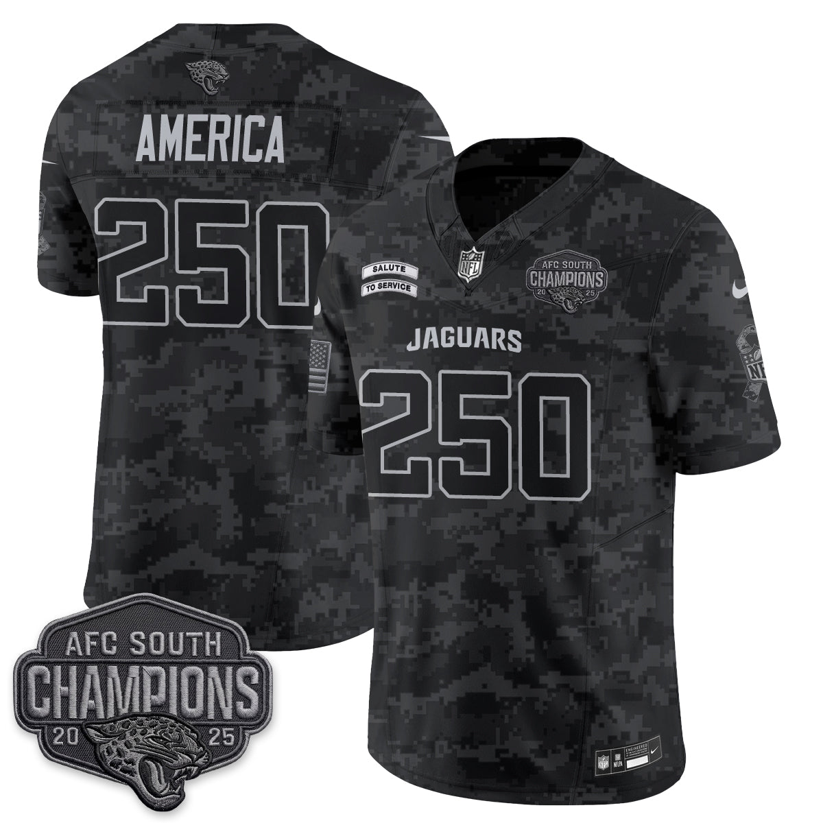 Jacksonville Jaguars 2026 Salute to Service V2 Vapor Jersey - Stitched