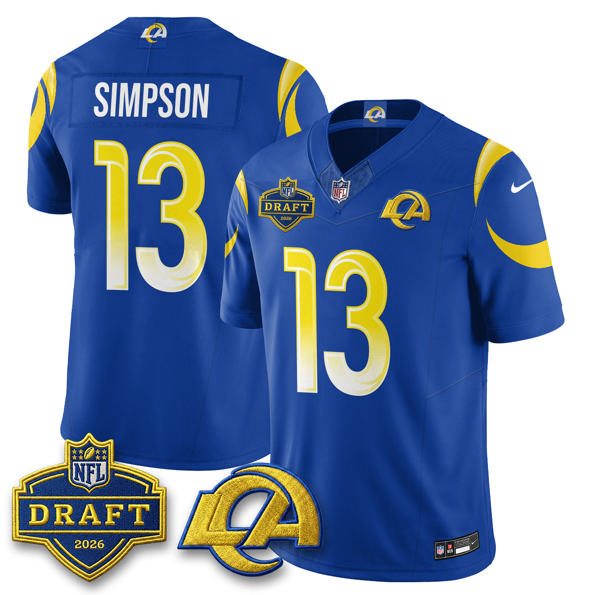 Los Angeles Rams 2026 NFL Draft Jersey - All Stitched