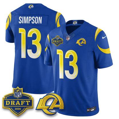 Los Angeles Rams 2026 NFL Draft Jersey - All Stitched